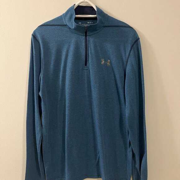 Under Armour Men's Long Sleeve Quarter Zip Shirt, Medium, Blue - Picture 1 of 8